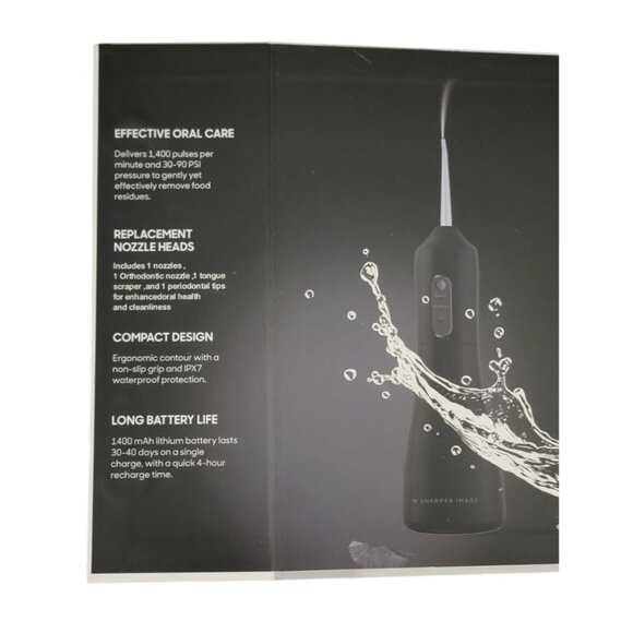 Sharper Image Portable Oral Irrigator | Cordless Water Flosser | USB Rechargeabl - Picture 5 of 6